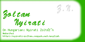 zoltan nyirati business card